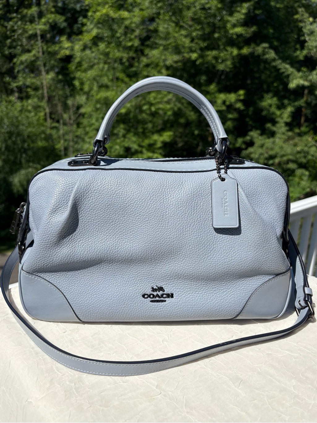 Coach Lane Satchel In Blue Mist 69621